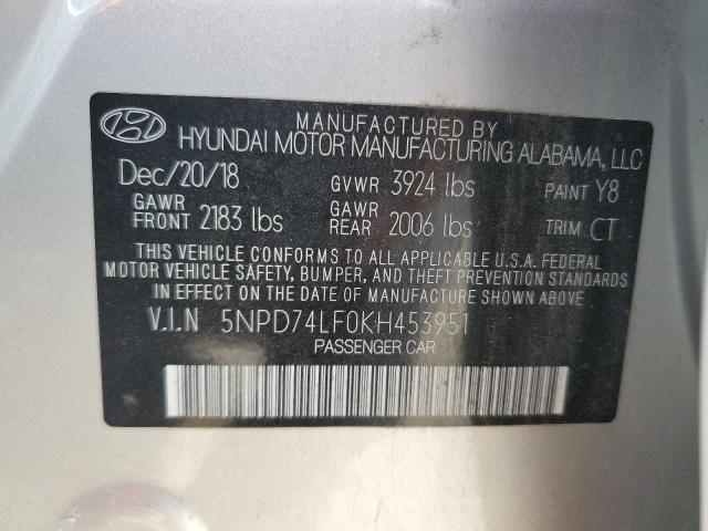 Photo 11 VIN: 5NPD74LF0KH453951 - HYUNDAI ELANTRA 