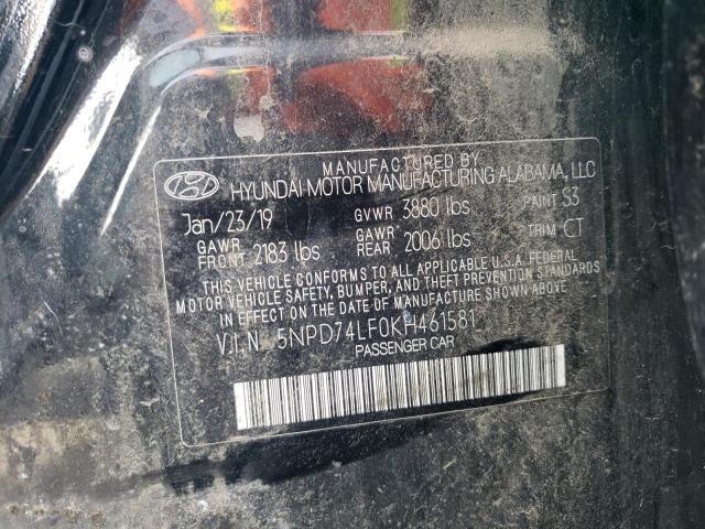 Photo 11 VIN: 5NPD74LF0KH461581 - HYUNDAI ELANTRA SE 