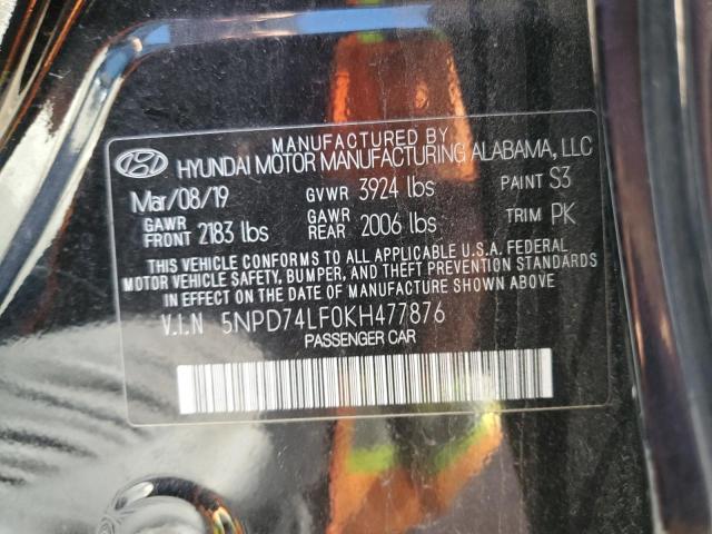 Photo 12 VIN: 5NPD74LF0KH477876 - HYUNDAI ELANTRA SE 