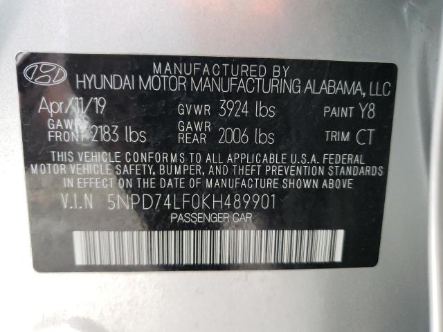 Photo 9 VIN: 5NPD74LF0KH489901 - HYUNDAI ELANTRA SE 