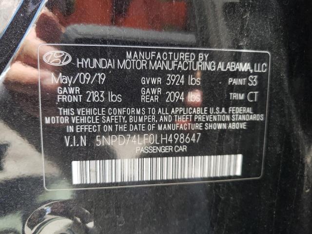 Photo 9 VIN: 5NPD74LF0LH498647 - HYUNDAI ELANTRA 