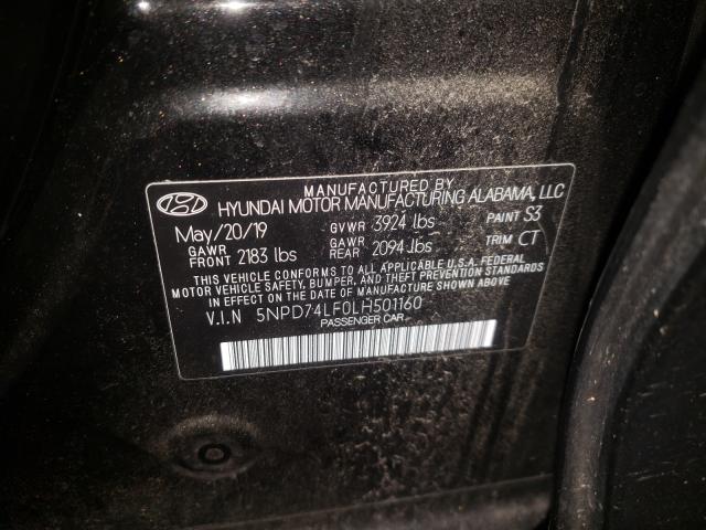 Photo 9 VIN: 5NPD74LF0LH501160 - HYUNDAI ELANTRA SE 