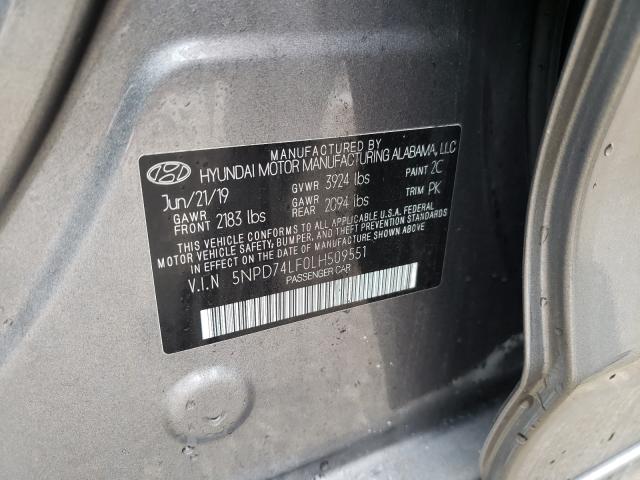 Photo 9 VIN: 5NPD74LF0LH509551 - HYUNDAI ELANTRA 