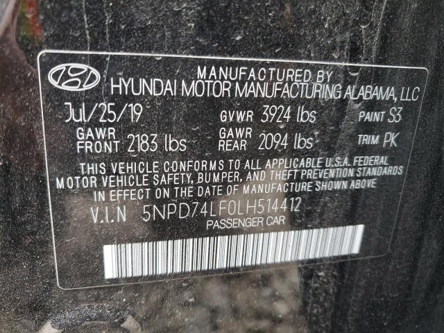 Photo 11 VIN: 5NPD74LF0LH514412 - HYUNDAI ELANTRA 