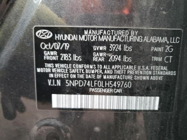 Photo 11 VIN: 5NPD74LF0LH549760 - HYUNDAI ELANTRA SE 