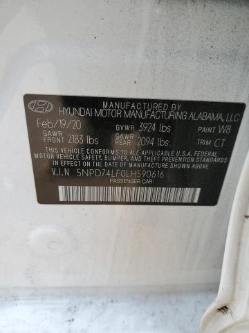 Photo 11 VIN: 5NPD74LF0LH590616 - HYUNDAI ELANTRA SE 