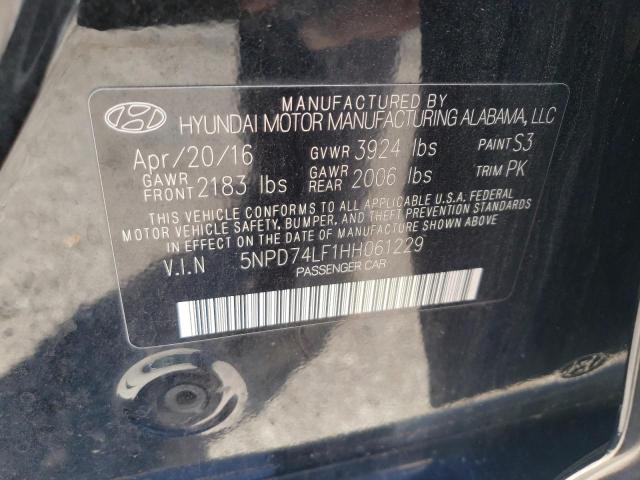 Photo 9 VIN: 5NPD74LF1HH061229 - HYUNDAI ELANTRA SE 