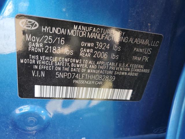 Photo 11 VIN: 5NPD74LF1HH082839 - HYUNDAI ELANTRA 