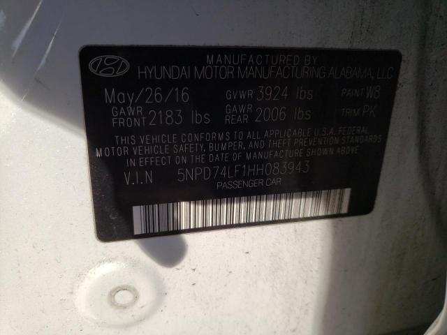 Photo 11 VIN: 5NPD74LF1HH083943 - HYUNDAI ELANTRA 