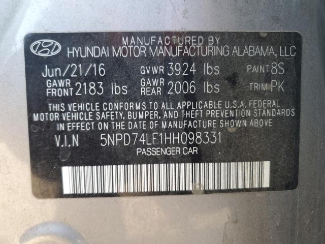 Photo 12 VIN: 5NPD74LF1HH098331 - HYUNDAI ELANTRA 