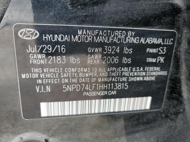 Photo 12 VIN: 5NPD74LF1HH113815 - HYUNDAI ELANTRA 