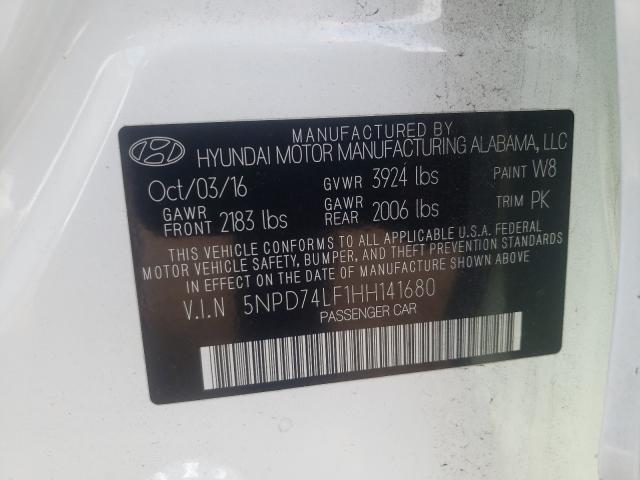 Photo 9 VIN: 5NPD74LF1HH141680 - HYUNDAI ELANTRA SE 