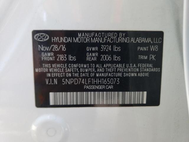 Photo 9 VIN: 5NPD74LF1HH165073 - HYUNDAI ELANTRA SE 