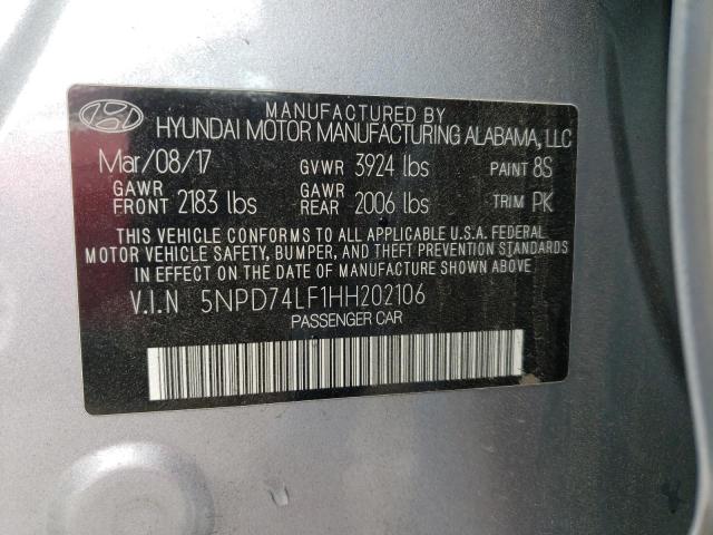 Photo 11 VIN: 5NPD74LF1HH202106 - HYUNDAI ELANTRA SE 