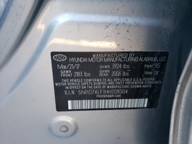 Photo 9 VIN: 5NPD74LF1HH208004 - HYUNDAI ELANTRA SE 