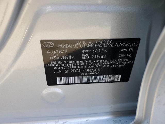 Photo 9 VIN: 5NPD74LF1JH260111 - HYUNDAI ELANTRA SE 