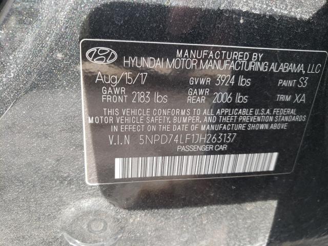 Photo 9 VIN: 5NPD74LF1JH263137 - HYUNDAI ELANTRA SE 