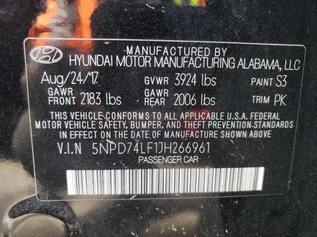 Photo 9 VIN: 5NPD74LF1JH266961 - HYUNDAI ELANTRA SE 