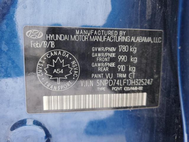 Photo 12 VIN: 5NPD74LF1JH325247 - HYUNDAI ELANTRA 