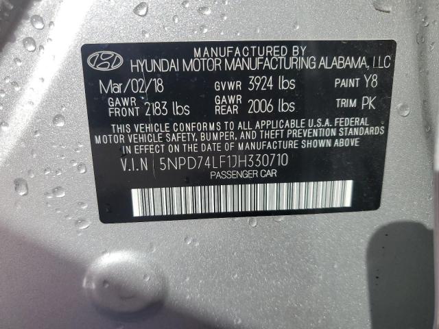 Photo 12 VIN: 5NPD74LF1JH330710 - HYUNDAI ELANTRA SE 