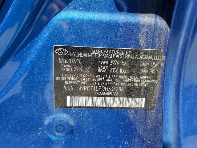 Photo 9 VIN: 5NPD74LF1JH334286 - HYUNDAI ELANTRA SE 