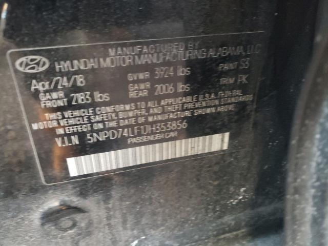 Photo 9 VIN: 5NPD74LF1JH353856 - HYUNDAI ELANTRA SE 