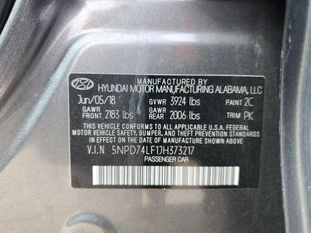 Photo 11 VIN: 5NPD74LF1JH373217 - HYUNDAI ELANTRA SE 