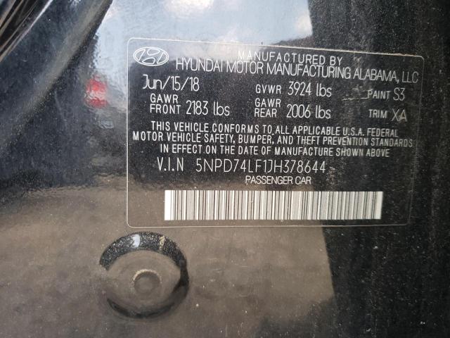 Photo 12 VIN: 5NPD74LF1JH378644 - HYUNDAI ELANTRA 