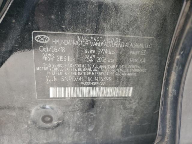 Photo 11 VIN: 5NPD74LF1KH415399 - HYUNDAI ELANTRA SE 