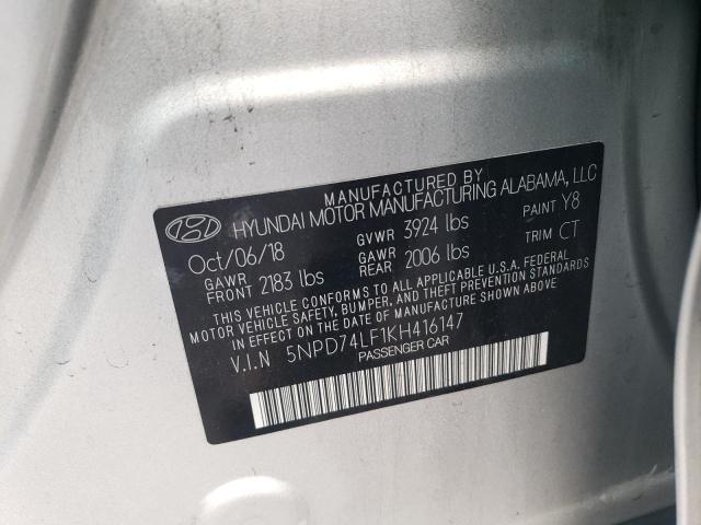 Photo 11 VIN: 5NPD74LF1KH416147 - HYUNDAI ELANTRA SE 