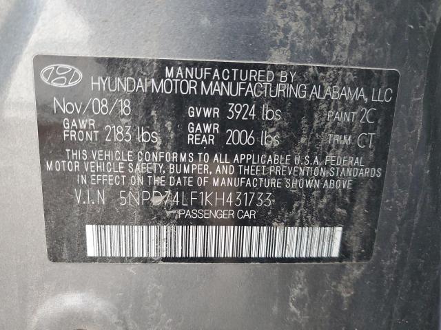 Photo 11 VIN: 5NPD74LF1KH431733 - HYUNDAI ELANTRA 