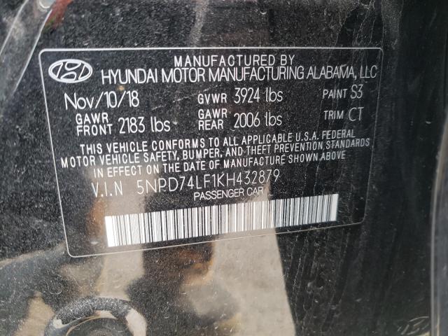 Photo 9 VIN: 5NPD74LF1KH432879 - HYUNDAI ELANTRA 