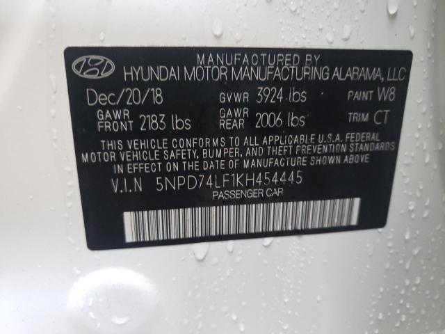 Photo 9 VIN: 5NPD74LF1KH454445 - HYUNDAI ELANTRA SE 