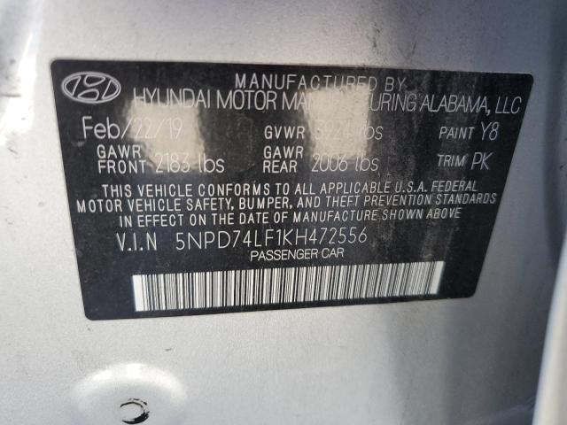 Photo 11 VIN: 5NPD74LF1KH472556 - HYUNDAI ELANTRA 