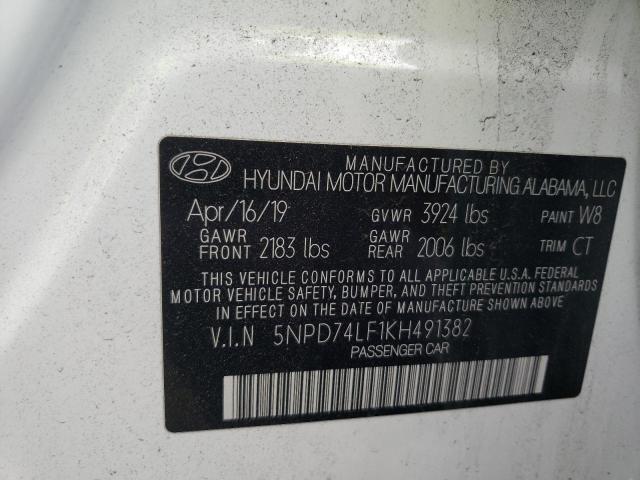 Photo 11 VIN: 5NPD74LF1KH491382 - HYUNDAI ELANTRA SE 