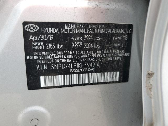 Photo 11 VIN: 5NPD74LF1KH494914 - HYUNDAI ELANTRA 