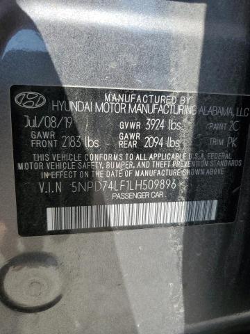 Photo 11 VIN: 5NPD74LF1LH509896 - HYUNDAI ELANTRA SE 