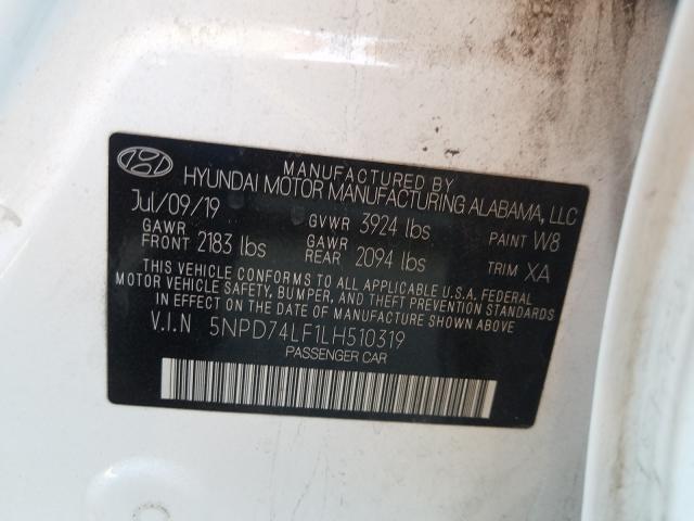 Photo 9 VIN: 5NPD74LF1LH510319 - HYUNDAI ELANTRA 