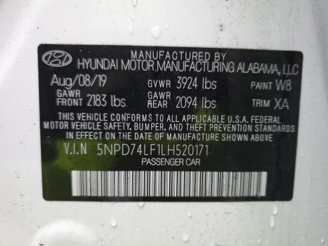 Photo 11 VIN: 5NPD74LF1LH520171 - HYUNDAI ELANTRA SE 