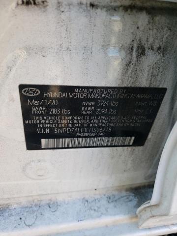 Photo 12 VIN: 5NPD74LF1LH596778 - HYUNDAI ELANTRA SE 