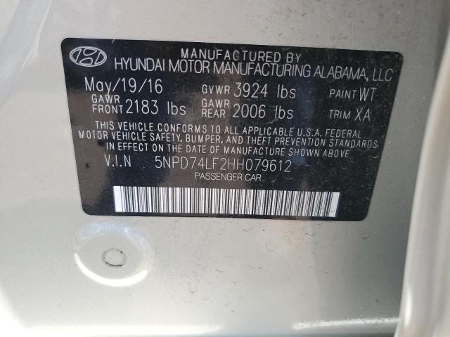 Photo 12 VIN: 5NPD74LF2HH079612 - HYUNDAI ELANTRA SE 