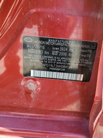 Photo 9 VIN: 5NPD74LF2HH084194 - HYUNDAI ELANTRA SE 