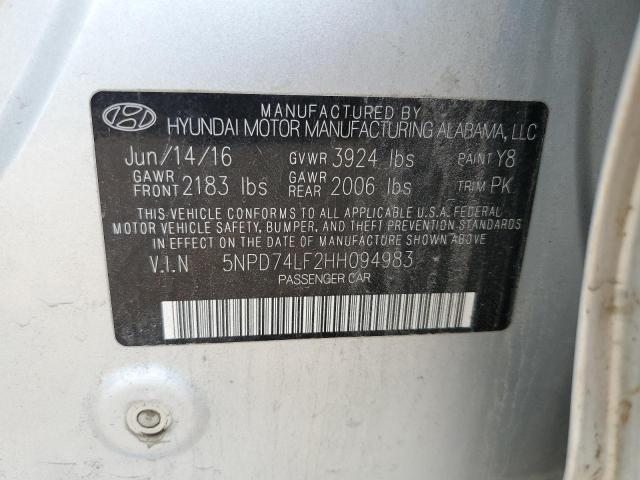 Photo 11 VIN: 5NPD74LF2HH094983 - HYUNDAI ELANTRA SE 