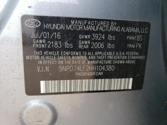 Photo 11 VIN: 5NPD74LF2HH104380 - HYUNDAI ELANTRA SE 