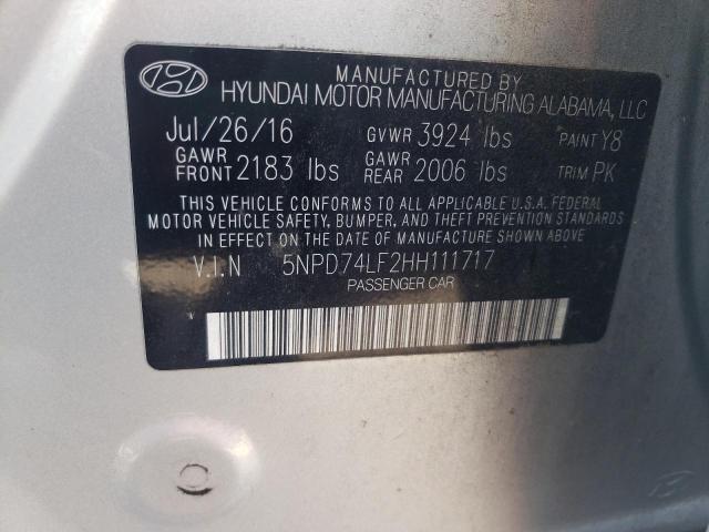 Photo 11 VIN: 5NPD74LF2HH111717 - HYUNDAI ELANTRA SE 