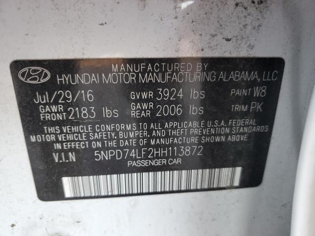 Photo 11 VIN: 5NPD74LF2HH113872 - HYUNDAI ELANTRA SE 