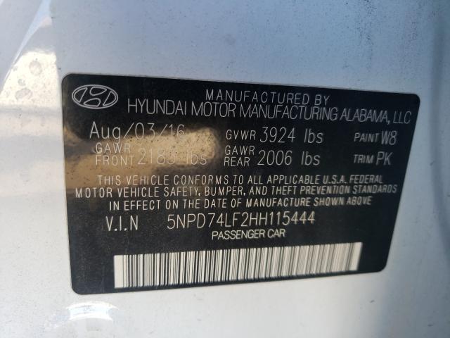 Photo 9 VIN: 5NPD74LF2HH115444 - HYUNDAI ELANTRA SE 