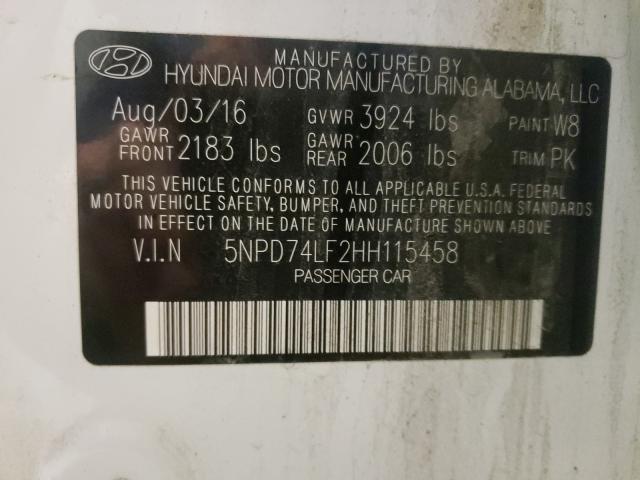 Photo 9 VIN: 5NPD74LF2HH115458 - HYUNDAI ELANTRA SE 