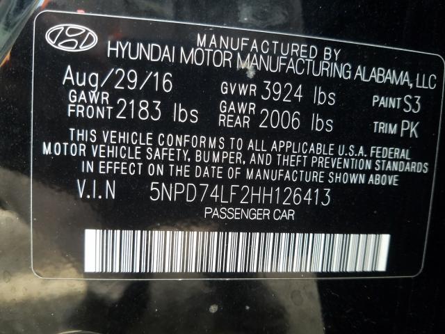 Photo 9 VIN: 5NPD74LF2HH126413 - HYUNDAI ELANTRA SE 