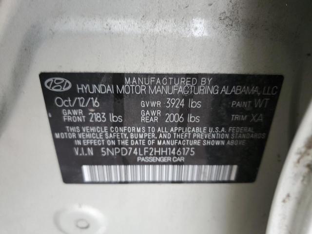 Photo 11 VIN: 5NPD74LF2HH146175 - HYUNDAI ELANTRA 